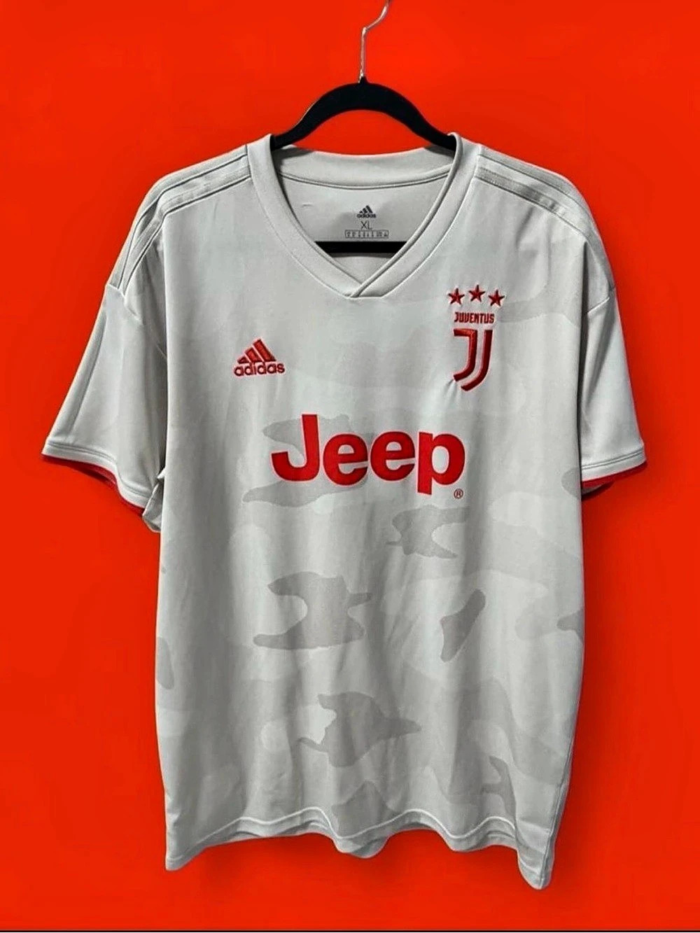 Adidas Juventus Away Jersey 2020/2021 White & Gray Camo XL